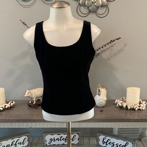 Chic Black Women's Velour Tank Top